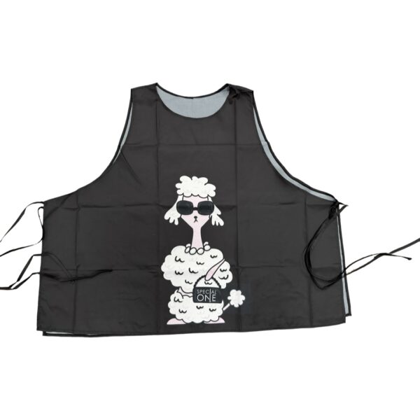 APRON CARTOON POODLE BLACK